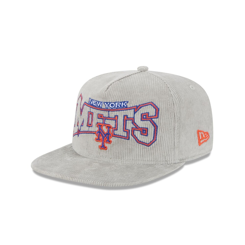 New Era New York Mets Gray Cord Golfer Hat - One Size